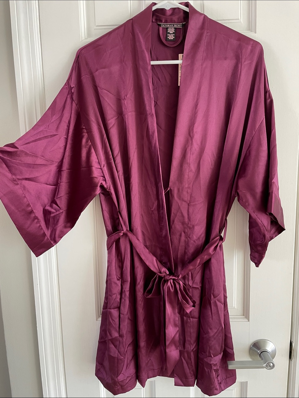 Victoria's Secret Satin Kimono Robe - Plum Purple Size XS